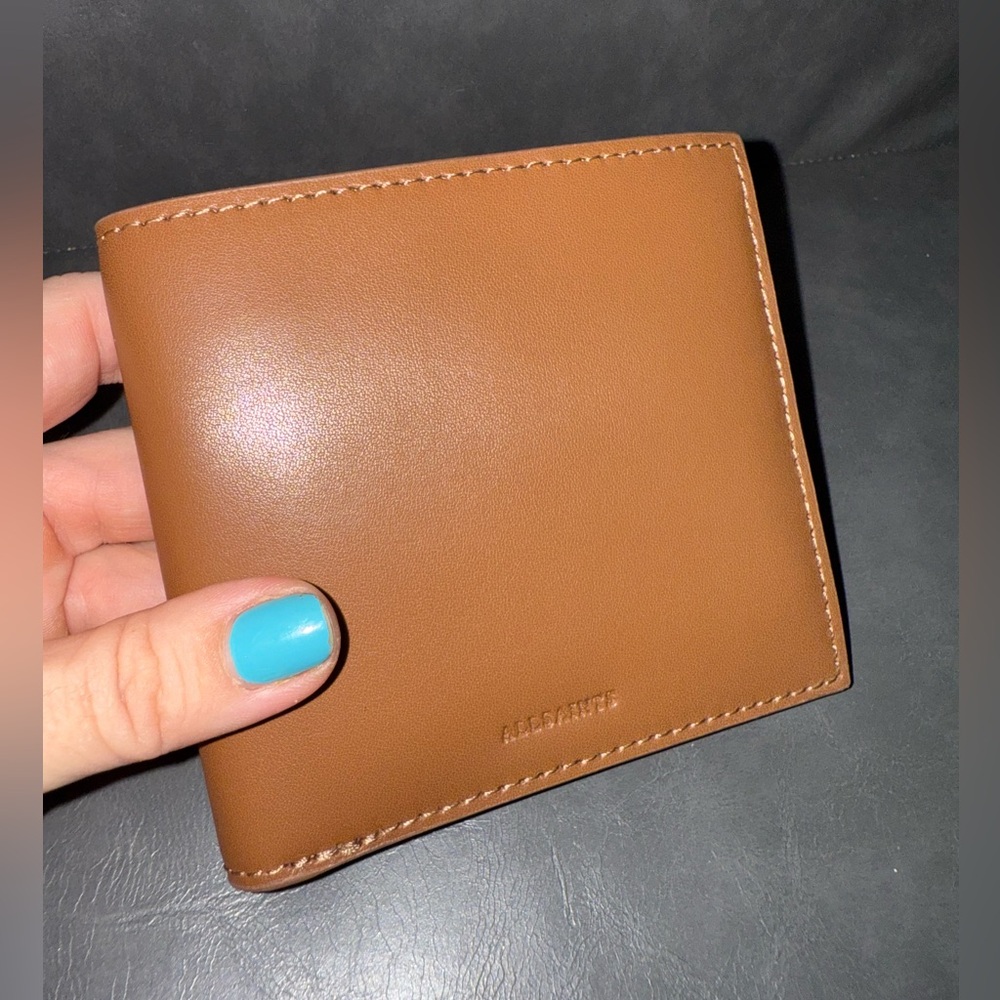 All Saints Brown Bi-Fold Card & Key Wallet